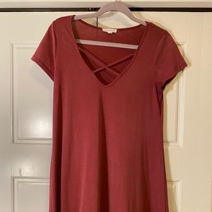 Burgundy sun dress